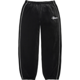 Velour Mesh Track Pant (Black)