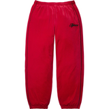 Velour Mesh Track Pant (Red)