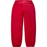 Velour Mesh Track Pant (Red)