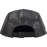 Ostrich Embossed Leather GORE-TEX Camp Cap (Black)