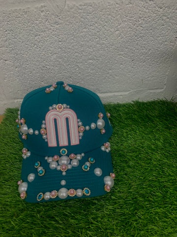 PINK/TEAL MEXICO RHINESTONE SNAPBACK