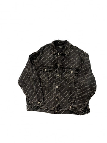 balenciaga denim Jacket Black