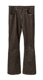 Waxed Bootcut Denim (Leopard)