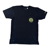 Chrome Hearts Horseshoe Logo Pocket T-Shirt (Black/Yellow)