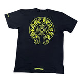 Chrome Hearts Horseshoe Logo Pocket T-Shirt (Black/Yellow)