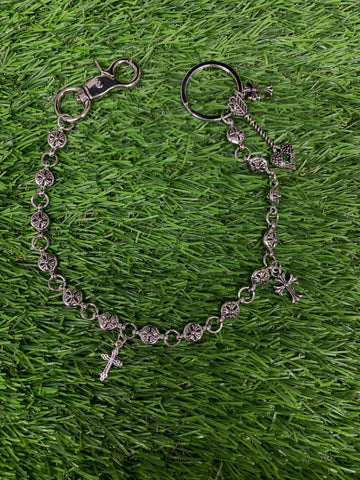 Chrome Hearts Inspired Silver Archery Wallet Chain