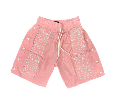 Forever Situated - FS Nylon Track Shorts Pink