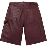 Leather Double Knee Painter Short (Burgundy)