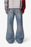 Stained Kick Flare Denim (Western Blue)