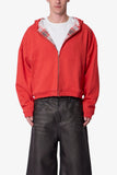 Reversible Flannel Zip Up Hoodie (Red)