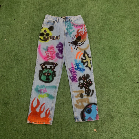 Ukeme Denim Graffiti Jeans