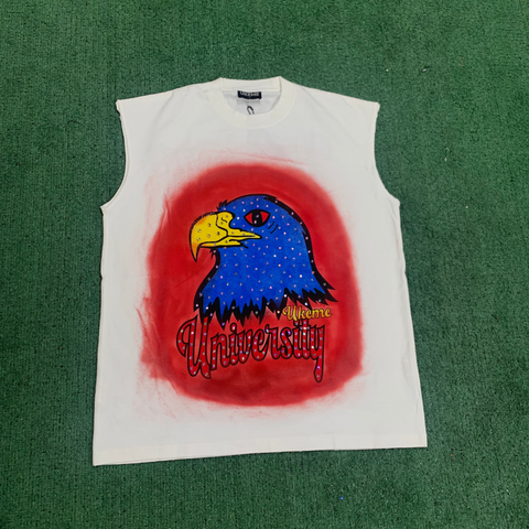 Ukeme University Sleeveless TEE White