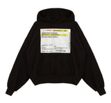 Black Script Label Hoodie