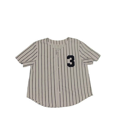 Raspberry Kids Baseball Jersey White