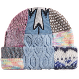 Patchwork Beanie (Light Blue)