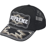 Western Embroidered Mesh Back Panel 5-Panel (Black)