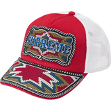 Western Embroidered Mesh Back Panel 5-Panel (Red)