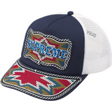 Western Embroidered Mesh Back Panel 5-Panel (Navy)