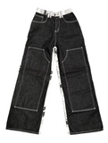 Half & Half Denim Camo Jeans