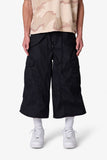 Extra Long Nylon Cargo Shorts (Black)