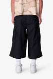 Extra Long Nylon Cargo Shorts (Black)