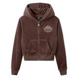 Chim House Velour Top (Brown)