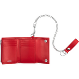 Leather Chain Wallet (Red)