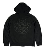 Vintage Chrome Hearts Dagger Zip Up Hoodie (Black)