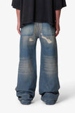 Ultra Wide Distressed Denim