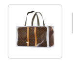 Tita Elvie Duffle Grocery Bag Brown Canvas Large