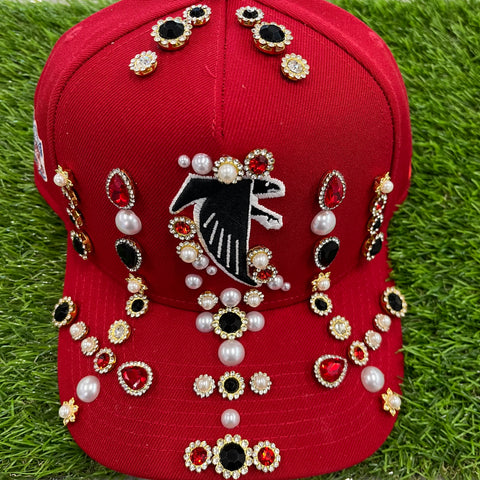 Red Falcons Rhinestone Snapback