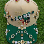 Japan LA Green Rhinestone Snapback