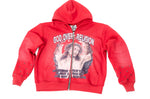 GOD OVER RELIGION "Studded Zip-Up" Red