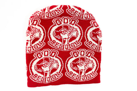 GOD OVER RELIGION "FAITH" BEANIE – RED