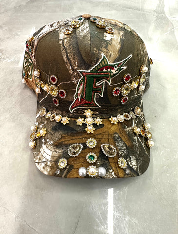 CAMO MARLINS RHINESTONE SNAPBACK