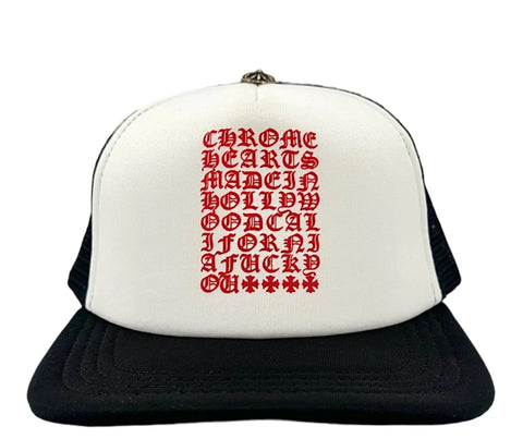 Chrome Hearts Trucker Hat "EYECHART" Black