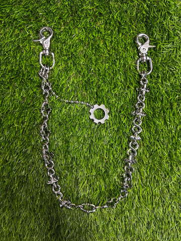 Silver Infinity Cross Wallet Chain