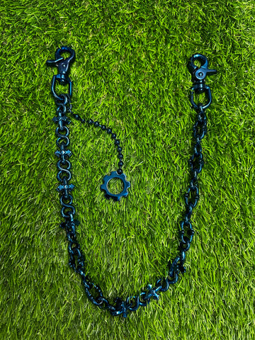 Blue Infinity Cross Wallet Chain