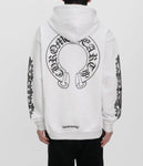 Floral Cross Zip Hoodie