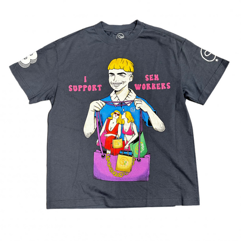 I Support Sex Workers Blue Tee