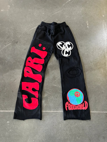 Project Capri sweatpants Black/Red