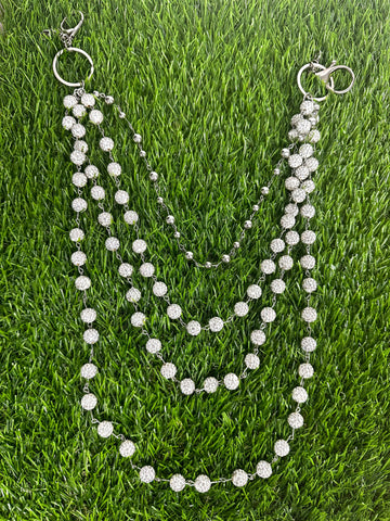 Triple Crystal Beaded Wallet Chain