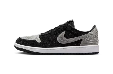 Woman's Swarovski Air Jordan 1 Low OG Stealth