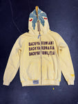 Distressed Logo Yellow Hoodie