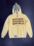 Distressed Logo Yellow Hoodie