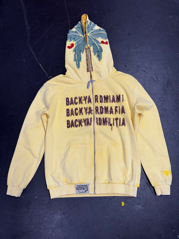 Distressed Logo Yellow Hoodie