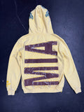 Distressed Logo Yellow Hoodie