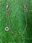 Bronze Beaded Axel Wallet Chain