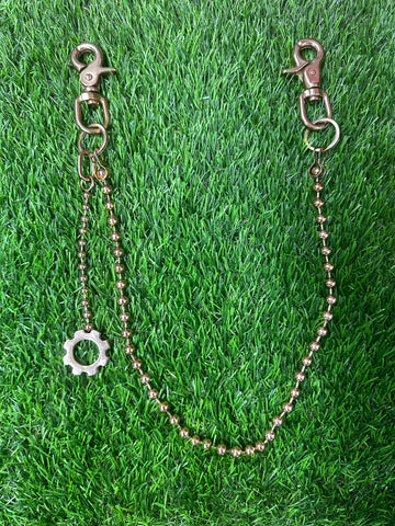 Bronze Beaded Axel Wallet Chain