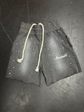 Rhinestone Gray Wash Shorts